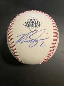 MARCUS SEMIEN Auto Signed 2023 World Series Baseball Texas Rangers Autograph JSA - Picture 1 of 2