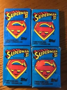 Vintage Sealed Wax 4 PACKS OF 1980 TOPPS Superman 2 II - Picture 1 of 1