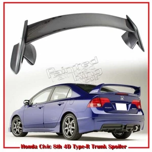 8-11 Fit For Honda Civic 8th Sedan R Look Trunk Spoiler Carbon + Unpainted - Picture 1 of 5