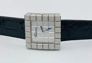 Chopard ICE CUBE 18K White Gold Ladies Diamond Automatic Watch Box & 6 New Bands - Picture 1 of 13