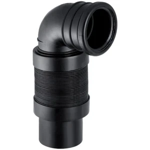 GE PE Anschlussbogen 90Gr für Wand-WC ausziehbar d90/90 - Bild 1 von 3