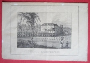 Orig. Lithographie Schloss Premstätten Steiermark Architektur um 1840 - Bild 1 von 9