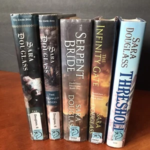Lot 5 Sara Douglas Book The Crucible Series 2 3 DarkGlass Mountain 1 3 Threshold - Imagen 1 de 11