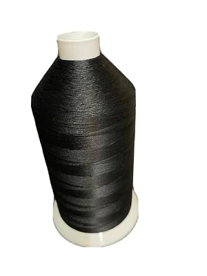 BONDEN POLYESTER INDUSTRIAL THREAD BLACK  16 oz Spool - Image 1 of 3