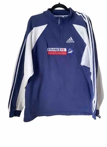 Sudadera De Colección 1994 Adidas Francia 98 Cupé Du Monde Azul L - Imagen 1 de 16