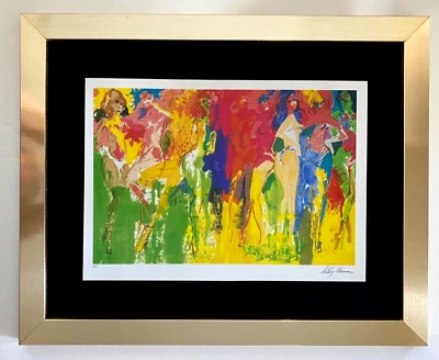 Arte Pop Firmado LeRoy Neiman "RIO CARNIVAL" Montado y Enmarcado en Nuevo 11x14 Foto 1 de 3