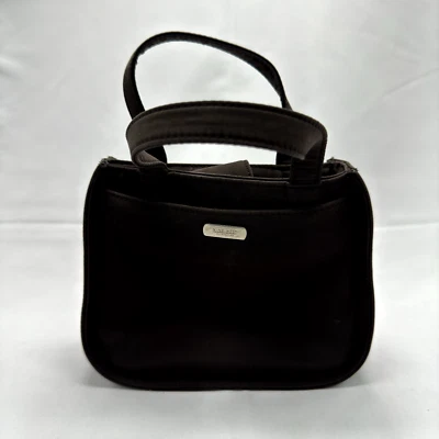 Mini Bolso Cartera Nine West Años 90 Y2K Vintage Marrón Nylon Cuadrado Estructurado Foto 1 de 4