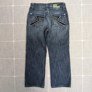 Rock & Republic Jeans Men 28x24 Short Blue Button Fly Skater *Cut Hem Read* - Picture 1 of 23