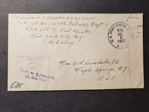 APO 678 HUCKSTEP, HELIOPOLIS, EGYPT 1943 Censored WWII Army Cover 125th ORD MBS - Picture 1 of 2