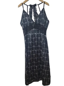 Nanette Lepore Maxi Dress Size L/G Sleeveless  Satin Black Color  - Picture 1 of 9