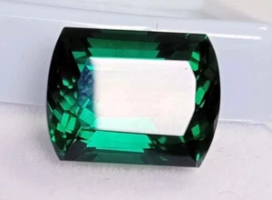 Natural Cushion Cut Green Tourmaline 10-11Ct EGL Certified Loose Gemstone KH478 - Picture 1 of 7