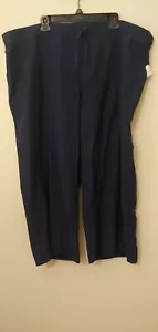 New Liz Claiborne Navy Cotton blend pants Size 2X NWT - Picture 1 of 12