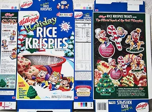 1999 Holiday Rice Krispies Cereal Box unused factory Flat s292 - Picture 1 of 1