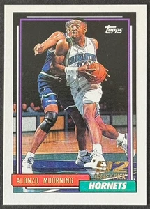 ALONZO MOURNING 1992-93 Topps Rookie RC #393 CHARLOTTE HORNETS *Envío gratuito* - Imagen 1 de 2