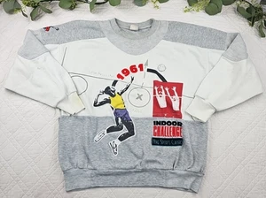 Sudadera De Colección Nike Años 90 Gráfica Gris y Blanco Cuello Redondo Talla XL Voleibol - Imagen 1 de 13