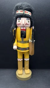 Vintage Kurt Adler Wooden Native American Chief Indian Chief Nutcracker 14'' - Picture 1 of 13