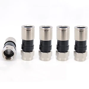RG6 F Type Compression 2.7cm Snap Seal Plug Connector For Sky Satellite - Picture 1 of 8