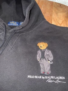 Polo Bear by Ralph Lauren Size Medium black long sleeve *flaw - Picture 1 of 6