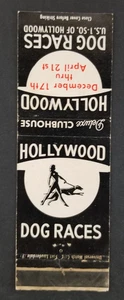 Vintage Hollywood Hunderennen Streichholzheft Hülle - Bild 1 von 2