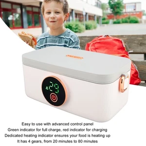 Cordless Heated Lunch Box Stainless Steel Liner 1L Capacity USB Rechargeable - Bild 1 von 24