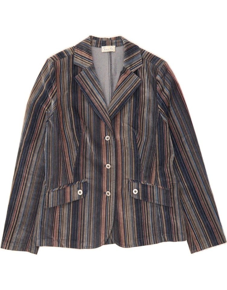 BONITA Womens 3 Button Blazer Jacket EU 38 Medium Multicoloured Striped NY07 - Image 1 of 3