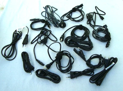 Job lot of  C7 Figure 8 Extension Lead Power Cables to  Euro and USA 2 PIN - Image 1 of 3