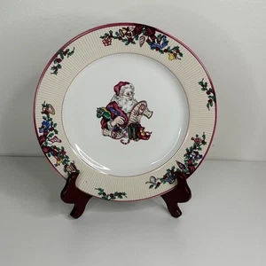 Fitz & Floyd 1994 Santas List 10.5" Stoneware Christmas Dinner Plate - Picture 1 of 8