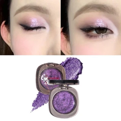 PIGMENT EYESHADOW SHIMMER GLITTER EYE SHADOW CREAM PALLET ♋ POWDER MAKEUP A8P0 - Image 1 of 4