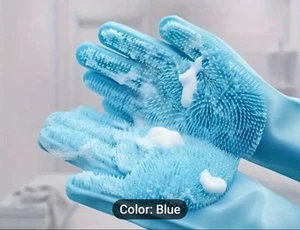 2in1 Pet Silicone Brush Bath Massage Gloves For Dogs Animals Bathing Supplies - Picture 1 of 1