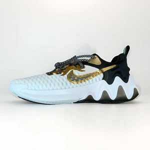 Nike Giannis Immortality - “Blanco/Dorado Metálico-Negro” - Talla 11.5 (Nuevo) - Imagen 1 de 11