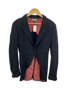 BLACK OMME des GARCONS Tailored Jacket S Wool BLK Plain 1F-J210 - Picture 1 of 5