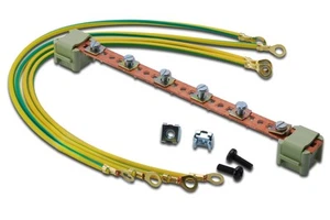 DIGITUS Potentialausgleichsschiene 220 mm für Netzwerk- & Serverschränke, 6 Verb - Afbeelding 1 van 4
