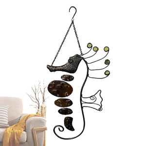 Seahorse Metal Wall Art Home Decor Metal Cutout Nautical Home Ornaments 18 IN - Picture 1 of 12
