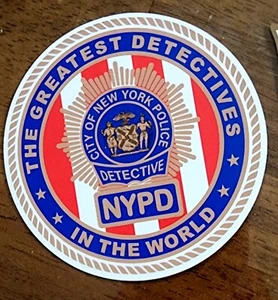 NYC Police City of New York Worlds Greatest Detectives Decal 4" - Picture 1 of 1