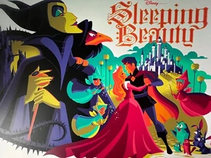 Disney Presents Dornröschen Poster Tom Whalen signiert Siebdruck A/P #ed/25 - Bild 1 von 3