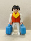 Playmobil City, figurka, mężczyzna, stary, walizka, kołnierz, lata 70/80, klicky,