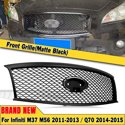 Front Bumper Grille Honeycomb Style For Infiniti M37 M56 2011-13 Q70 14-15 Matte - Image 1 of 4