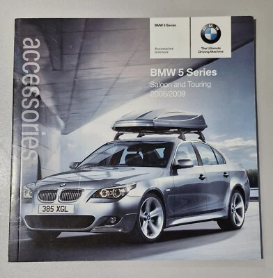 BMW 5 Series E60/E61 Car Accessory Brochure Price List Genuine XX - Image 1 of 4