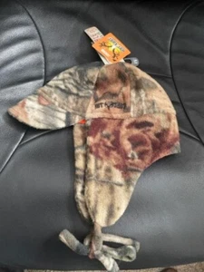 Hot Shot Junior Size M Reversible Winter Hat Mossy Oak Camo Style With Ear Flaps - Picture 1 of 4