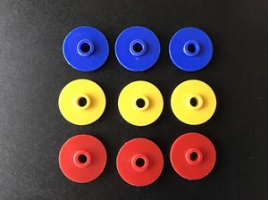 Vintage 1965 Ideal Tip-it Spiel 9 Original Discs NUR Ersatzteile - Bild 1 von 1