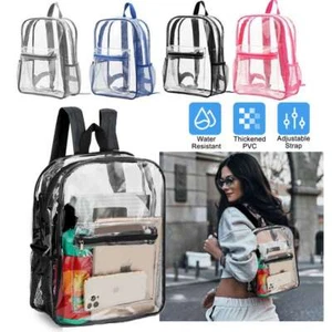 Wasserdichter transparenter PVC Rucksack strapazierfähiger durchsichtiger Schulrucksack - Bild 1 von 14