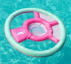 SwimWays Spring Float Inflatable Step 2 Ages 2-4 Years Pink Unicorn Mermaid - Picture 1 of 7