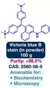 Victoria Blue B (im Pulver für Mikroskopie) | CAS: 2580-56-5 || 100g || +98% - Bild 1 von 5