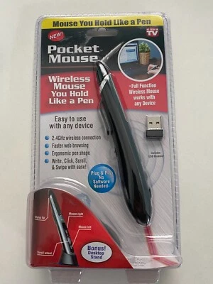 New Wireless Pocket Computer Mouse Pen With Stand in sealed package - Image 1 of 4