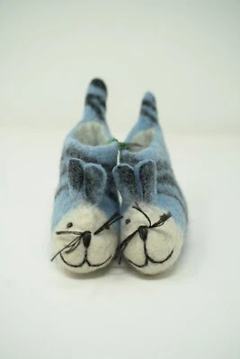 Ботинки для младенцев кошек ручной работы из австралийской шерсти размер 6–12 месяцев - Изображение 1 из 4