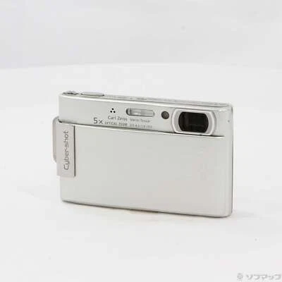 Sony Cyber-shot DSC-T200 8.10 million Pixel CCD Retro Digital Camera Silver - Image 1 of 4
