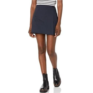 Minigonna donna Theory taglia 4 Notturna blu navy morbida chino con bottoni nuova con etichetta - Foto 1 di 10
