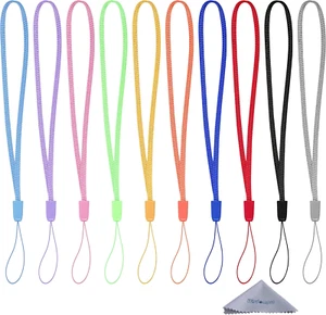 Wisdompro 10er Pack Hand Handschlaufe Schlüsselband, 7 Zoll kurz bunt Nylon Handgelenk La - Bild 1 von 12