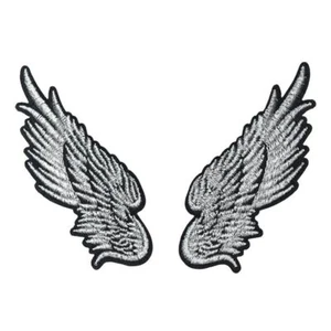 Small Feather Wing Iron-On Patches Embroidered DIY Applique for Jackets & Bags - Picture 1 of 5