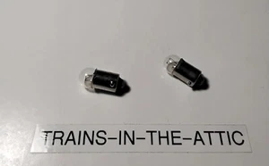 LIONEL ALUMINUM PASSENGER CAR CLEAR BULB 9165-300 18 VOLT BAYONET BASE 2 BULBS - Picture 1 of 3